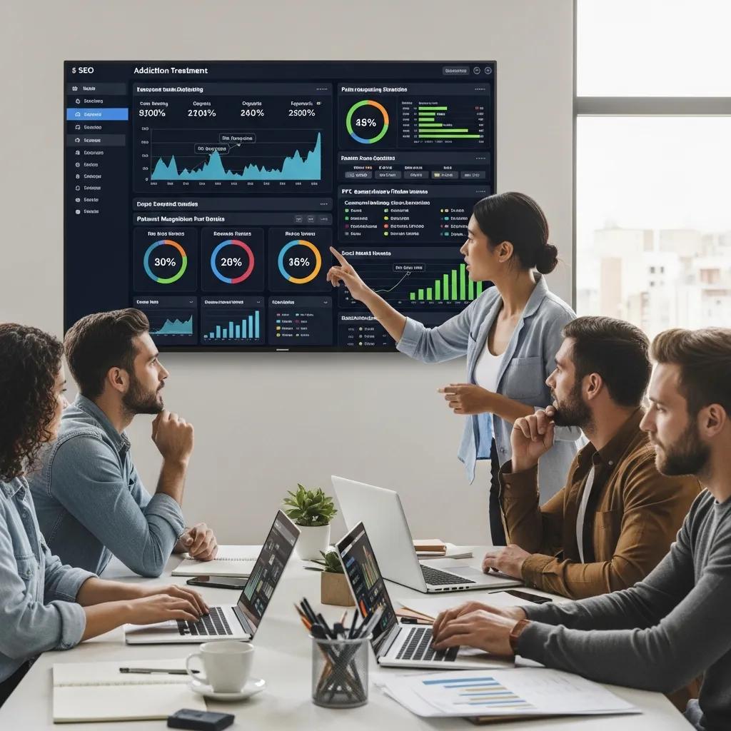 Marketing team specializing in addiction treatment strategies and SEO