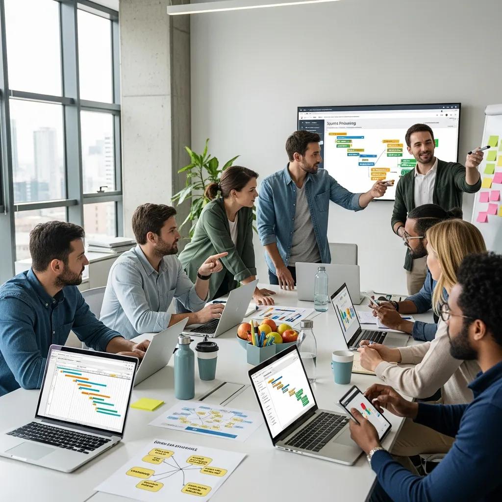 Team collaboration in agile sprint planning for marketing and SEO